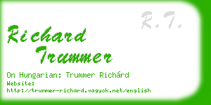 richard trummer business card