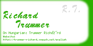 richard trummer business card